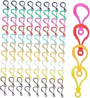 ULDIGI Bulk Pack of 120 Lobster Claw Keychain Clips Light Bulb Style Hooks Plastic Clips for DIY Crafts Backpack Decorative Ornaments