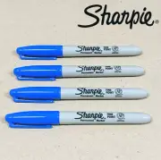 4 x Sharpie Permanent Marker Bullet Point 1.0mm Fine Blue 30003