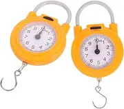 PACKOVE 1pair Portable Hanging Scale Handheld Spring Weight Scale with Hook for Accurate Measurements for Fishing Kitchen and Travel Versatile Weighing Tool for Produce and More