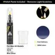 Touch Up Paint For Man All Models 4510 Blue Silver With Polish Paste