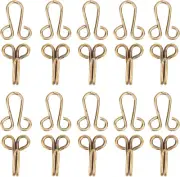 Sewing Hooks and Eyes Closure,10 Pcs Bra Connector Buckle Metal S Coat Hook Fast