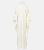 [Taller Marmo] Taller Marmo Feather-trimmed off-shoulder gown One Size white