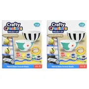 2PK Boyle Crafty Creators Ceramic Paint & Bake Bowls Project Kit Kids DIY 10y+