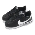 【NIKE 耐吉】阿甘鞋 CORTEZ EASYON PS 中童 黑白 皮革 小朋友 易穿脫 運動鞋(DM0951-001)