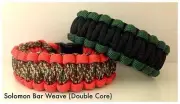 550 Paracord Bracelet - Solomon Bar/Cobra Weave (Double Core)
