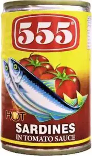 3 TINS * 555 Sardines Tomato Sauce with Chilli 155 G