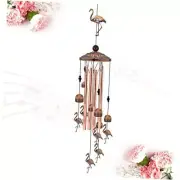 Copper Wind Chime, Bird Wind Chimes Decor, Wind Chime Outdoor Gifts Flamingo