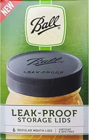 Ball Mason Jar Lids - Regular Mouth (Mason Jar Caps) - Leak Proof (Wide)