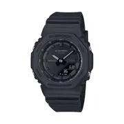 Casio G Shock Mid Duo Black Out Worldtime Stopwatch Alarm 200M Water Resistant Black Case And Resin Band GMAP2100BB-1A