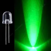 50 × 10mm Green LED Light Emitting Diode Round Top Water Clear Lens With Edge