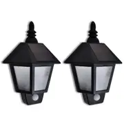 Solar Wall Lamp with Motion Sensor 2 pcs vidaXL