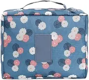 JSEIAJB Large Capacity Portable Makeup Bag Multi-Layer Storage Portable Square Bag Multi-Functional Waterproof Washing Bag(White-Mountain peach7)
