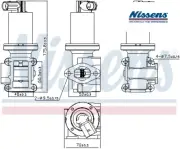 EGR GAS RECIRCULATION VALVE NIS98180 NISSENS I