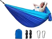 Vgvgaj Hammock Camping - Portable Parachute Hammocks with 2 Tree Straps | Nylon Lightweight Hiking Gear Double Chair Swing Bed for Travel Backpacking Outdoor