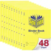 NEW 10x Spirax 122 Binder Exercise Note Book Hole Punched 8mm Ruled 48 Page A4 B