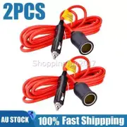 2PCS 3.6M 12V CIGARETTE PLUG EXTENSION CABLE CAR LIGHTER SOCKET WIRING ADAPTER X