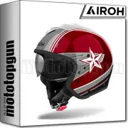 AIROH HELMET JET MOTORBIKE J1C09 J 110 COMMAND BURGUNDY GLOSS SZ. S