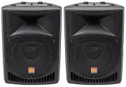 Pair Rockville Power Gig RPG8 8" Powered Active 800 Watt 2-Way DJ PA Speakers