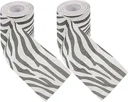 GAROZATION 2Pcs Zebra Print Toilet Paper Stylish Animal Print Design for Bathroom Decor Soft and Durable Fun and Unique Tissue for Everyday Use