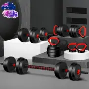 Adjustable Dumbbell Set 20KG 7-In-1 Barbell Kettlebell Set Dumbbells Weight Plat