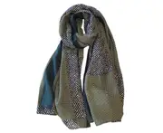 S54 180cm Green Houndstooth Pattern Fiber Scarf Thin Air Conditioning Shawl Outer Scarves Outdoor Evening Dresses Women