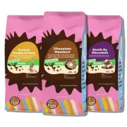 Decaf Flavored Ground Coffee Variety Pack, Includes Chocolate Hazelnut, Frenc...