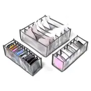 3 packs Underwear Socks Storage Box Foldable Underwear Storage Box