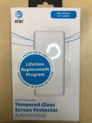 AT&T EZ Apply Tempered Glass Screen Protector for iPhone 15 Plus - 6.7" 2023