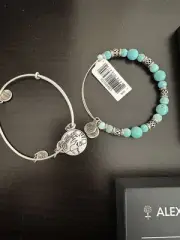 Alex And Ani Bracelet Bracelets Caribbean & Turquoise NWT And Box