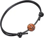 Soccer Football Baseball Basketball Tennis Bracelet,Basketball Soccer Football Baseball Tennis Charm Bracelets | Team Bracelets for Kids, Teens, Beads Bracelet Cord, Braided Rope Bracelet Okal-au