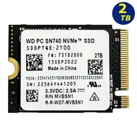 在飛比找蝦皮商城優惠-WD SN740 2TB 2T M.2 2230 PCIE 