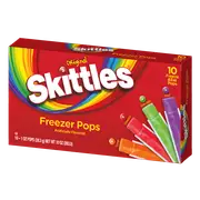 Skittles Freezer Pops Freeze Candy Pop Bars 10 Pack