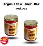 100% Pure Organic Raw Honey - 11oz-Unfiltered Honey-Pack Of 2