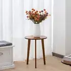 2x Small Side Table Round End Table Wood Plant Stand 3-Legs Stool Furniture Home