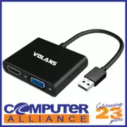 Volans VL-U3VH-S Aluminium USB 3.0 to VGA/HDMI Adapter