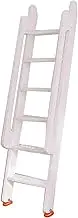 Wooden Bunk Bed Ladder with Hooks and Foot Caps, 330 Lbs Load Capacity(6-Steps-175cm)