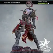Corrupted War Sister NSFW (1) Unpainted 1/12 resin model kit and base OXO