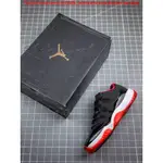 2024 AIR JORDAN 11 RETRO LOW BRED 黑色紅色籃球鞋