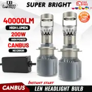 2X H4 HB2 9003 Mini Bi-LED Projector Headlight Lens 200W Hi/Lo Bulb Retrofit LHD (for: Mini)