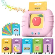 Pink Talking Flash Cards for Toddler 1 2 3 4 Year Olds, Language Learning Toy...