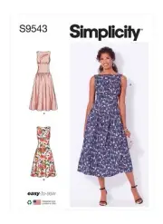 Simplicity Sewing Pattern 9453 11458 Dress Misses Size 6-18