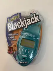 New Sealed 2003 Radica Lighted Screen Blackjack Handheld Electronic Travel Game