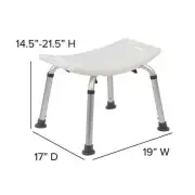 Bath & Shower Chair Seat 300 Lb Capacity Stool Height Adjustable Bench Non-Slip