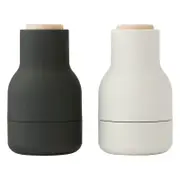 Audo Set of 2 Small Salt & Pepper Bottle Grinders Ash/Carbon