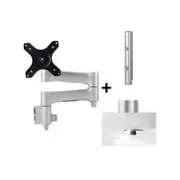Atdec Desk Mount for Monitor - Silver - 1 Display(s) Supported