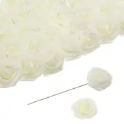 25pcs Foam Roses Artificial Flower Fake Roses with Stems, Beige