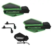 PowerMadd Star Series Hand Guard Race Flare Tri Mount Green Brute Force Prairie