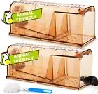 TAKRINK Humane Mouse Trap 2 PCS Live Rat Traps Plastic Mice and Rodent Catcher H