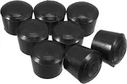 ETHZZLE 8pcs Round Rubber Chair Leg Caps Non Slip Floor Protectors for Furniture Legs Durable Rubber Tips for Chairs Tables Stools Easy Installation
