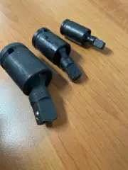 3Pc Swivel Impact Socket Adaptor Universal Connector Heavy Duty 1/2" 3/8" 1/4"